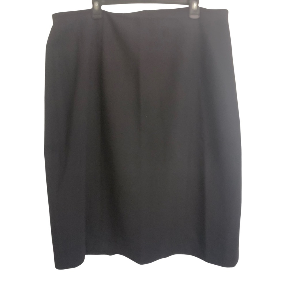 Talbots Black Pencil Skirt Size 20W Business Casual Minimalist Stretch